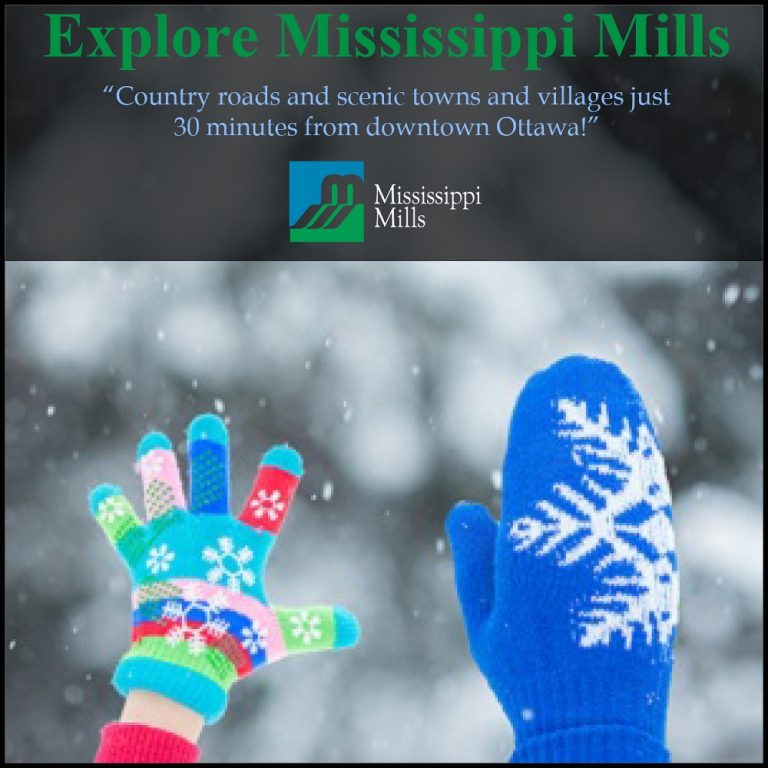 Explore Mississippi Mills Winter 2022 Display Ad.1000 768x768